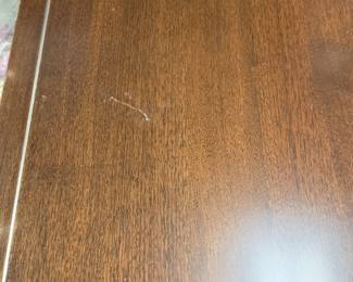 Item #32.  Lexington Dresser.  Surface scratch and small water spot on top of dresser. See following pictures for condition.  D- 20" L- 70". H- 38 1/4". Price - $300.00.  Matching night stands sold separately.