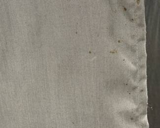 Item # 46.  Gray sectional by Simplicity Designs by Ally Whalen Interiors. Sectional is slipcovered.  Stains on slipcovers. 6 pieces with locking mechanism.  Approximately 11ft x 8ft.                    Price - $400.00.