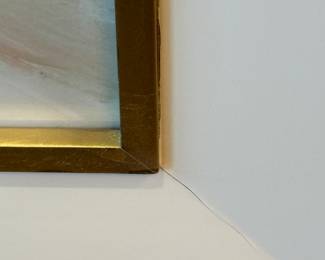 Item #16- Pair of Uttermost framed abstracts.  See pictures for condition of frame. W - 27 1/2". H - 33 1/2 ". Price - $40.00.