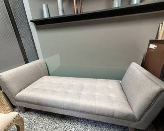 Item #50.  Gray upholstered bench by Modway Inc.  Clean and like new.  L- 72in. W-19 1/2 in. H- 26 1/2 in.        Price - $80.00.