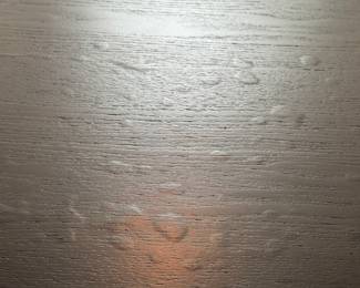 Item #38.  Square bar top table. Espresso finish.  Shows signs of wear as seen in following  pictures.                     Price -$48.00.