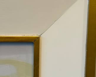 Item #16- Pair of Uttermost framed abstracts.  See pictures for condition of frame. W - 27 1/2". H - 33 1/2 ".  Price - $40.00.