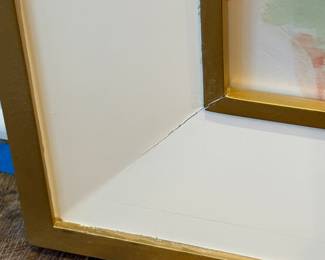 Item #16- Pair of Uttermost framed abstracts.  See pictures for condition of frame. W - 27 1/2". H - 33 1/2 ".  Price - $40.00.