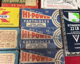 Collection of antique ammo boxes