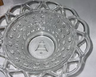 Commemorative glass dish