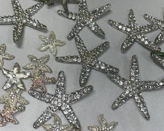 The decorative starfish they’re ready to hang on the Christmas tree.