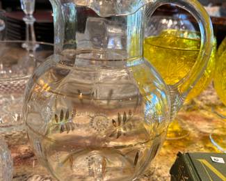 VINTAGE GLASS PITCHER