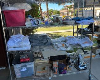 Solar Panels, kitchen aid, linen, lamps