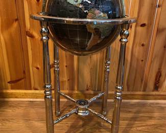 Alexander Kalifano Gemstone Globe with Lapis Ocean