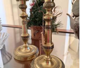 Brass candlesticks