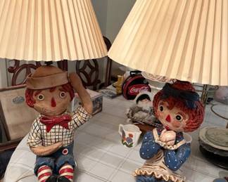 Raggedy Ann and Andy Lamps