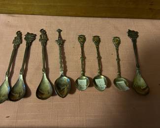 Silver plate collectible spoons