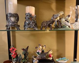 Bird figurines, elephant figurines