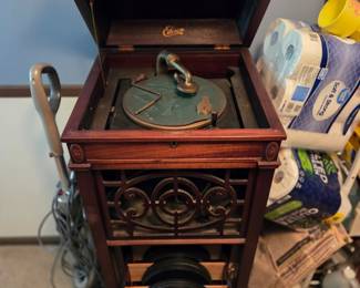 Vintage antique chronograph with entire Carousel full of original records included