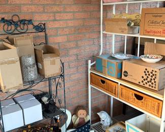 Bakers racks and plant shelf