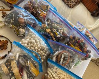 Lots of bagged jewelry 