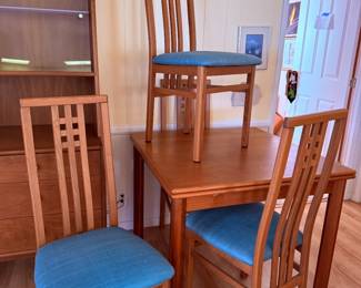 MCM DINING TEAK TABLE AND CHAIRS SET..ALSO MINT!