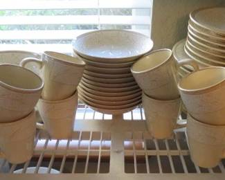 Gourmet Cappuccino Mosaic Stoneware Set