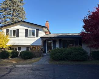 View of the home from the driveway