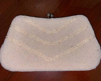 Beaded clutch purse