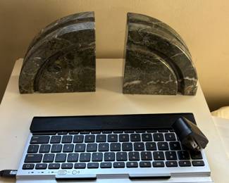 Apple Keyboard and bookends
