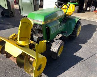 John Deere Tractor with Snow Plow