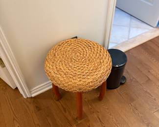 Decorative stool and small trash can