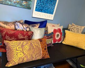 Decorative Throw pillows in unique colors and fabrics