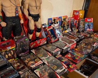 Vintage wrestling memorabilia from the 1990's and early 2000's. New in Box