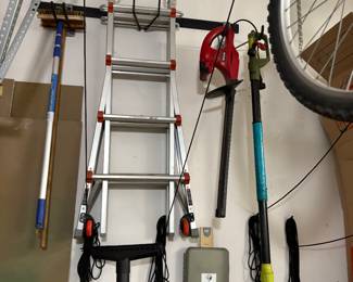 Extendable ladder, leaf blower and more