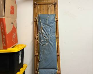 vintage wooden toboggan 