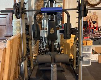 Nautilus Home Gym Smith Machine, Bench and weight machine