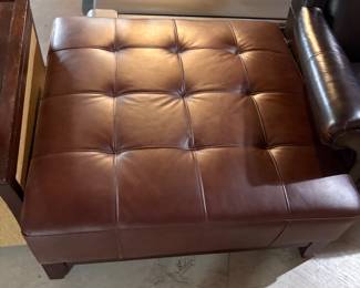 Leather ottoman