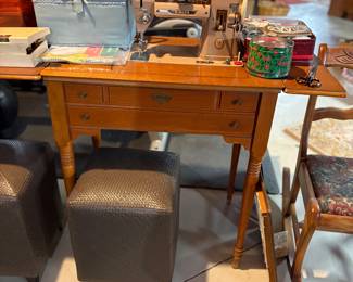 Singer sewing machine folding table