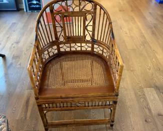 Vintage bamboo accent chair