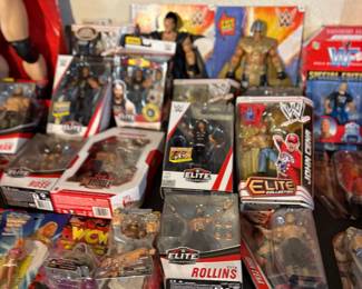 New in Box vintage WWE and WWF memorabilia