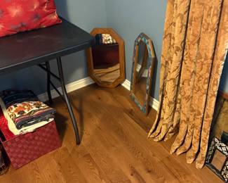 Decorative throw pillows, pillow cases, extensive selection of mirrors