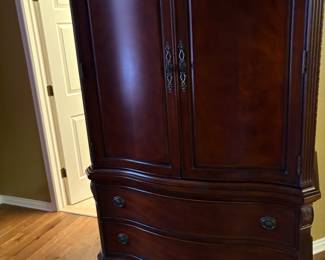 Huge Dark Cherry Wood armoire 