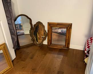 Mirrors or various sizes and shapes