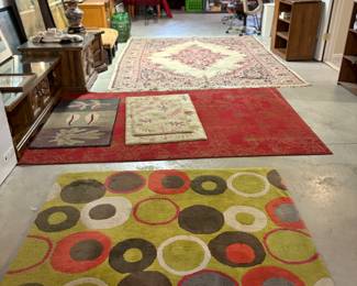 Mid Century Modern and Oriental area rug