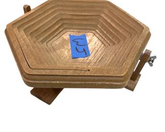 Collapsing wood bowl