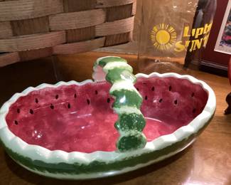 Ceramic Watermelon Basket