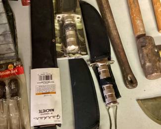 Machete and Hunting knives