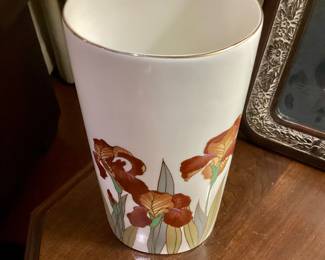 Vintage Japanese Iris Vase