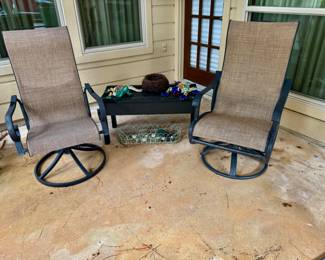(2) Swivel Outdoor Chairs