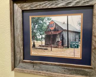 Vintage Gulf, gas station frame picture