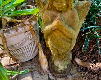 Concrete angel statue