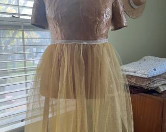 Sewing table (no machine), handmade curtains and bedspread, linens for repurposing, lace, etc.