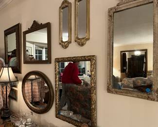 antique mirror wall