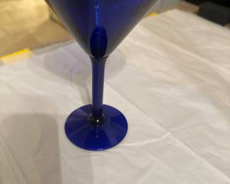 Blue martini glass